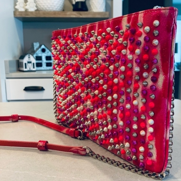 CHRISTIAN LOUBOUTIN Crossbody Shoulder/Clutch Bag Pink - Picture 11 of 15